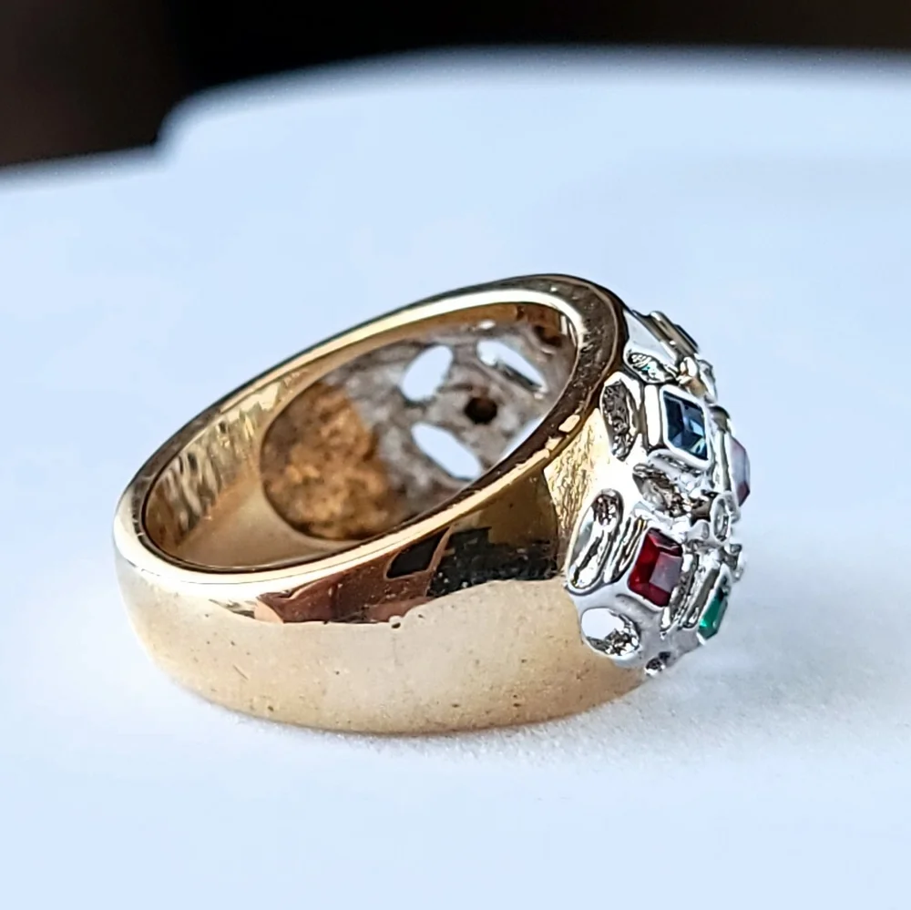 Vintage Domed Gemstone Coctail Ring 6